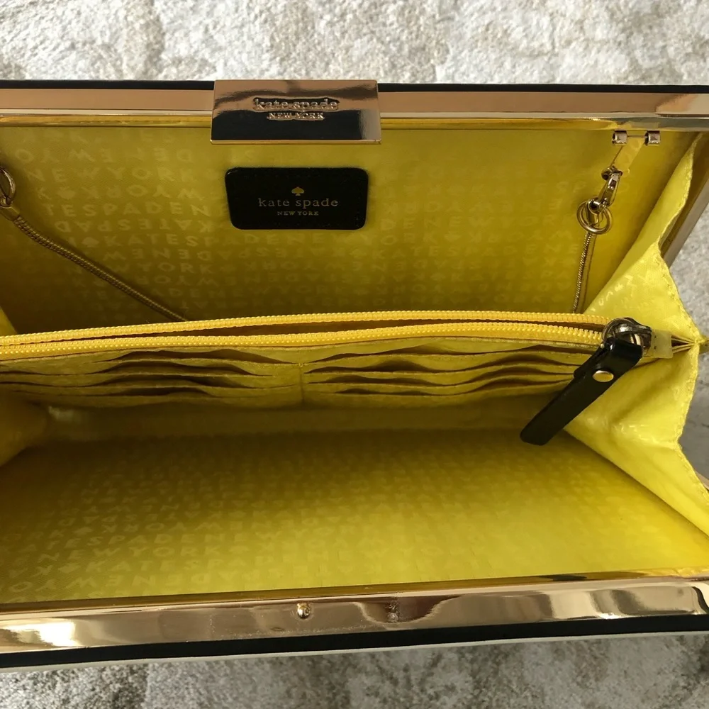 Kate Spade Toucan Parrot Striped Clutch Bag - Picture 5 of 6